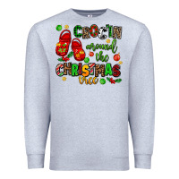 Heather Grey Croc'in around the christmas tree Premium Sweatshirt - AdoDesignShop