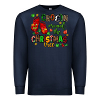 Navy Croc'in around the christmas tree Premium Sweatshirt - AdoDesignShop