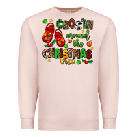 Pale Pink Croc'in around the christmas tree Premium Sweatshirt - AdoDesignShop