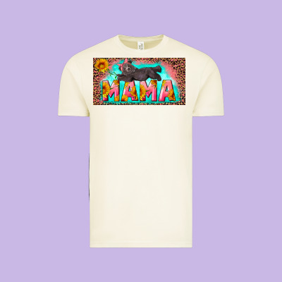 Mama With Baby Bear And Leopard License Plate Vintage Tee Designed By Artiststas