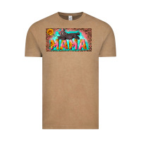 Vintage Coffee mama with baby bear and leopard license plate Vintage Tee - Artiststas