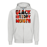 Dove Grey black history month Zipper Hoodie - Zillion Design Studio