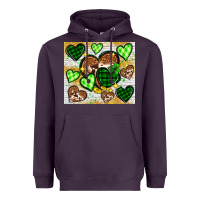 Plum St. Patrick's Day hearts tumbler Heavyweight Hoodie - Neo Western