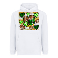 White St. Patrick's Day hearts tumbler Heavyweight Hoodie - Neo Western