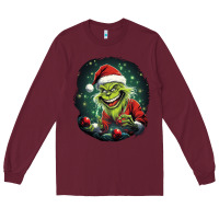 Burgundy Grinch Long Sleeve Tee - Unal Design