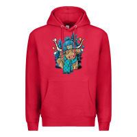 Cardinal Winter long haired Cow Premium Hoodie - NancyCooperArtShop