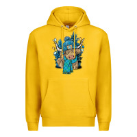 Lemon Winter long haired Cow Premium Hoodie - NancyCooperArtShop