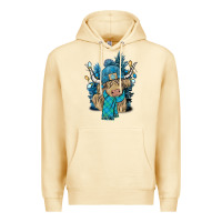Pina Colada Winter long haired Cow Premium Hoodie - NancyCooperArtShop