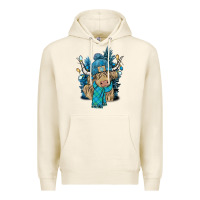 Tofu Winter long haired Cow Premium Hoodie - NancyCooperArtShop