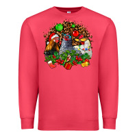 Cardinal Christmas party and chickens Premium Sweatshirt - AdoDesignShop