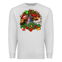 Dove Grey Christmas party and chickens Premium Sweatshirt - AdoDesignShop