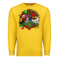 Lemon Christmas party and chickens Premium Sweatshirt - AdoDesignShop