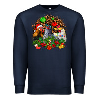 Navy Christmas party and chickens Premium Sweatshirt - AdoDesignShop