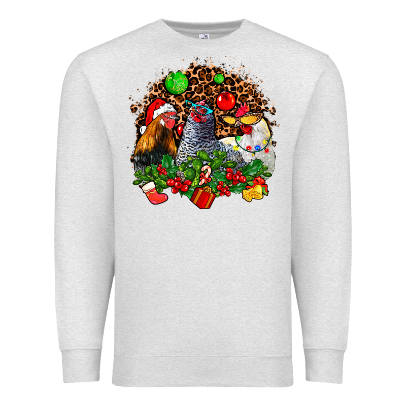 Christmas Party And Chickens Premium Sweatshirt by AdoDesignShop | Teevron