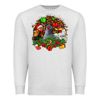 Oatmeal Heather Christmas party and chickens Premium Sweatshirt - AdoDesignShop