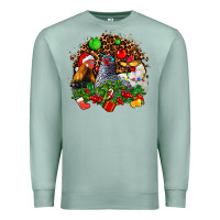 Seafoam Christmas party and chickens Premium Sweatshirt - AdoDesignShop