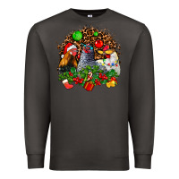 Smoke Christmas party and chickens Premium Sweatshirt - AdoDesignShop