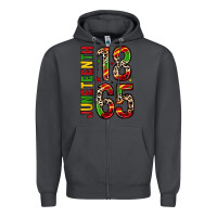 Smoke 1865 juneteenth Zipper Hoodie - Zillion Design Studio