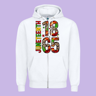 1865 Juneteenth Zipper Hoodie Designed By Zillion Design Studio