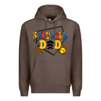 Coffee softball dad Premium Hoodie - AdoDesignShop