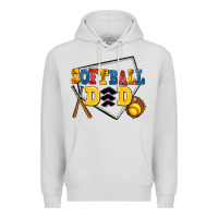 Dove Grey softball dad Premium Hoodie - AdoDesignShop