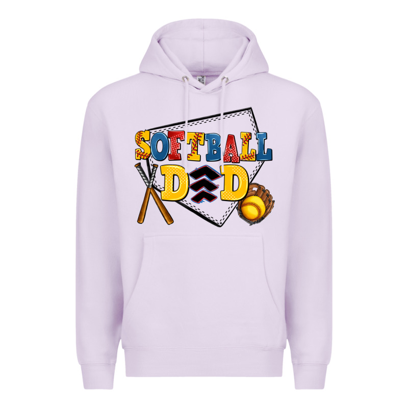 Softball Dad Premium Hoodie by AdoDesignShop | Teevron