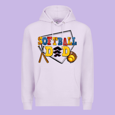 Softball Dad Premium Hoodie Designed By Adodesignshop