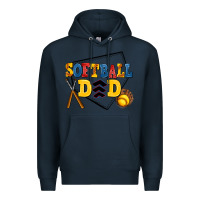 Navy softball dad Premium Hoodie - AdoDesignShop