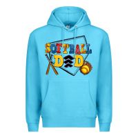 Ocean Blue softball dad Premium Hoodie - AdoDesignShop