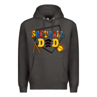 Smoke softball dad Premium Hoodie - AdoDesignShop