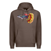 Coffee Guppy Fish Premium Hoodie - LillyAllenDesigns