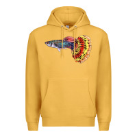 Mustard Guppy Fish Premium Hoodie - LillyAllenDesigns