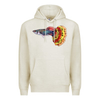 Oatmeal Heather Guppy Fish Premium Hoodie - LillyAllenDesigns