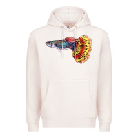 Pale Pink Guppy Fish Premium Hoodie - LillyAllenDesigns