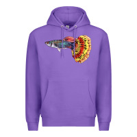 Purple Guppy Fish Premium Hoodie - LillyAllenDesigns