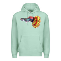 Seafoam Guppy Fish Premium Hoodie - LillyAllenDesigns