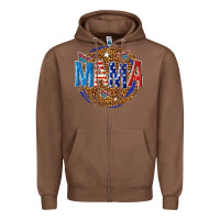 Chestnut 4th of july mama Zipper Hoodie - texasbilliewilder