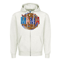 Oatmeal Heather 4th of july mama Zipper Hoodie - texasbilliewilder