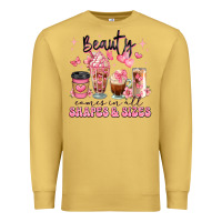 Antique Gold beauty comes in all shapes and sizes coffee cups Premium Sweatshirt - JahusDesignShop