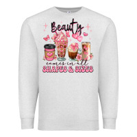 Oatmeal Heather beauty comes in all shapes and sizes coffee cups Premium Sweatshirt - JahusDesignShop