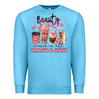 Ocean Blue beauty comes in all shapes and sizes coffee cups Premium Sweatshirt - JahusDesignShop