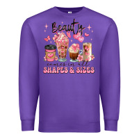 Purple beauty comes in all shapes and sizes coffee cups Premium Sweatshirt - JahusDesignShop