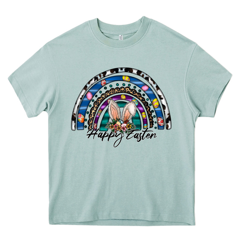 Happy Easter Rainbow Heavy Core Tee by CowhideDigitalArt | Teevron