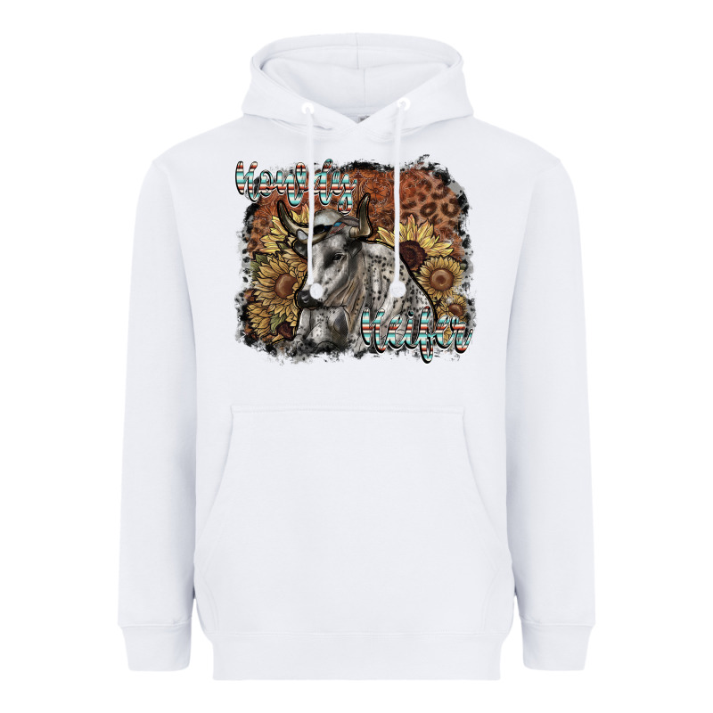 Howdy Heifer Heavyweight Hoodie by SublimationCraftShop | Teevron