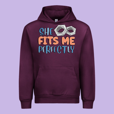She Fits Me Perfectly Urban Hoodie Designed By Maliassmallbusiness