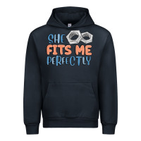 Navy she fits me perfectly Urban Hoodie - MaliasSmallBusiness