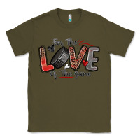Army Green for the love of the game hockey Classic Tee - Zillion Design Studio