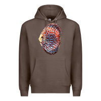 Coffee Discus Fish Premium Hoodie - LillyAllenDesigns