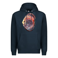 Navy Discus Fish Premium Hoodie - LillyAllenDesigns
