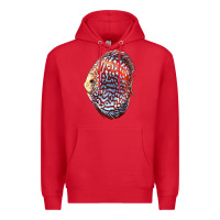 Red Discus Fish Premium Hoodie - LillyAllenDesigns